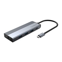 Orico 5-in-1 Type-C to 3 Port USB 3.0 RJ45 Ethernet PD Adaptör 5SXRJ