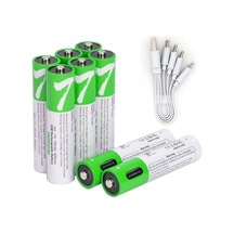 Usb Aaa Lityum İyon Şarj Edilebilir Pil, 1.5v 750mwh Şarj Edilebilir Aaa Pil, 1 H Hızlı Şarj, C