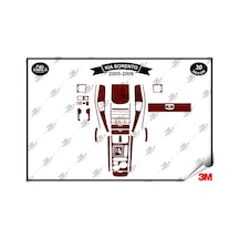 Kıa Sorento 2005-2006 Torpido Konsol Trim Göğüs Maun Kaplama Set 30 Parça Maun Renk