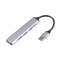 5'i 1 Usb 3.0 - Sd / Tf Kart Yuvası + 3 Usb 3.0 Portlar Çok Fonksiyonlu Yerleştirme İstasyonu Hub Gümüş 5'i 1 Usb 3.0 - Sd / Tf Kart Yuvası + 3 Usb 3.0 Portlar Çok Fonksiyonlu Yerleştirme İstasyonu Hub Gümüş