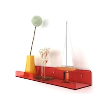 Pleksi Duvar Raf Bordo, 40cm X 10cm Diğer
