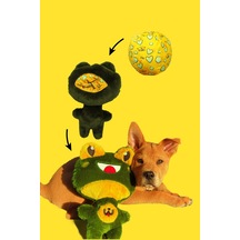 Wufrog Topa Dönüşen Kurbağa 2'si 1 Arada Eğlenceli İnteraktif Köpek Oyuncağı
