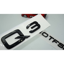 Audi Q3 40 TFSi Parlak Siyah ABS 3M 3D Bagaj Yazı Logo Ür
