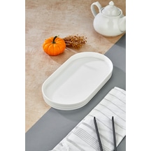 32 Cm Kahvaltı Ve Sunum İçin Porselen Servis Tabağı Beyaz - 757048478 Beyaz