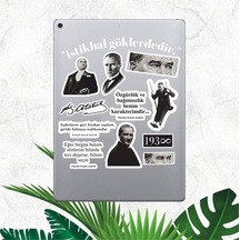 Mustafa Kemal Atatürk Sticker Seti Laptop Ajanda Pc Tablet Telefon Defter Etiket Bullet Journal Diğer