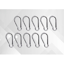 M4 Karabina Çinko İle İşlenmiş 316 Paslanmaz Çelik 40x20x4 Mm 10 Adet Gümüş Rengi