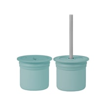 Ham+hüp Pipetli Silikon Bardak Seti Aqua Green / Powder Grey