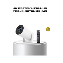 Mey İthalat 4k Destekli Full Hd Projeksiyon Cihazı 130 İnç Geniş Ekran, Wifi Ve Hdmı Bağlantılı