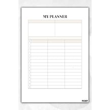 Zamansız Çok Amaçlı Günlük Haftalık Aylık Planlayıcı - A4 Ebat Yapılacaklar - 30 Yaprak - Planner - 2603 Çok Renkli