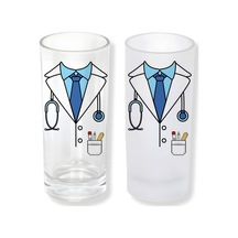 Doktor Önlüğü Desenli Buzlu Ya Da Buzsuz Seçenekleriyle Rakı Bardağı
