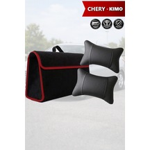 Chery Kimo Uyumlu Siyah Renk Koltuk Yastığı Bagaj Çantası Lüks Model