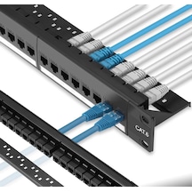 Cat6 Utp 24 Port Full Patch Panel Modüler Yapılı Network Sonlandırma Paneli