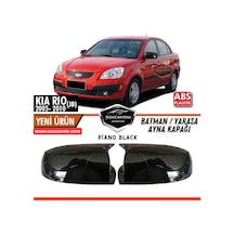 Kia Rio Jb 2006-2012 Uyumlu Batman Yarasa Ayna Kapağı Piano Black Abs Plastik Sağ Sol Takım 00 Şüscaroto Aksesuar