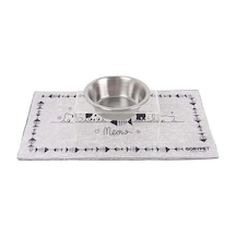 Tekli Seramik Dekoratif Kedi Ve Köpek Pleksi Mama & Su Kabı Kedi Paspası
