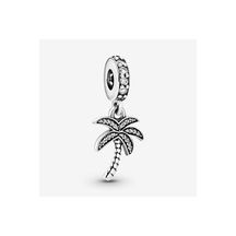 Palmiye Ağacı Model Sallantılı Gümüş Charm