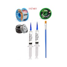 Lehimleme Seti 40 G 0,5 Mm Lehim Teli 2uul-2015 Lehim Fitili Flux Lehim Toplama Fırça Seti Tk45