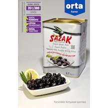 Sazak Yağlı Sele 351-380 KB Siyah Zeytin Teneke 3700 G