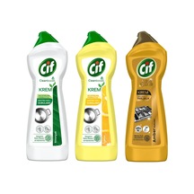 Cif Krem 750 Ml - Amonyak - Limon - Gold 3 Lü Karma Paket 3'lü Set