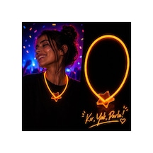 Glow Kolye Neon Fosforlu Işıklı Kolye Turuncu Renk Diğer