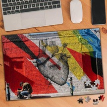Kalp Sanat Duvar 240 Parça Puzzle Yapboz-002188