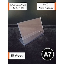 10 Adet Pvc Etiketlik İsimlik A7 10x7,5cm Şeffaf Etiketlik Ayaklı