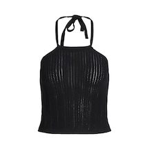 Jack & Jones Kadın Boyundan Baglamali Bluz - Zoella - 12275501 Black