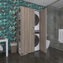 Kenzlife Çamaşır-Kurutma Makinesi Dolabı Kapaklı Foka Crd 180*090*60 Banyo Arkalıksız Çok Renkli