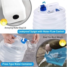 Musluk  Kapaklı Akordiyon Portatif 10 Litre Bidon Container Kova