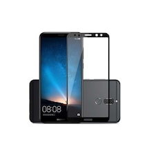 Huawei Mate 10 Lite Ekran Koruyucu Cam Tam Kapatan Muzy Siyah
