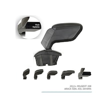 Peugeot 208 Uyumlu Araca Özel Kol Dayama Siyah 2012+ Parça
