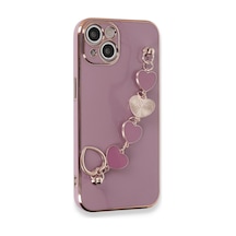 Newface Apple Uyumlu iPhone 14 Plus Kılıf Esila Silikon - Mor mor
