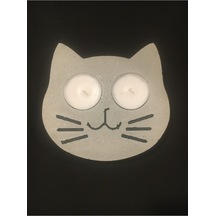 Kedi Yüzü Mumluk - Tealight Mum