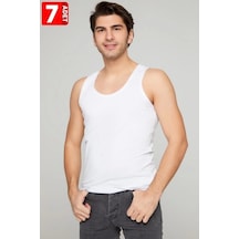 Tutku Erkek Beyaz Atlet %100 Pamuk 7'li Paket Yeni Sezon Beyaz