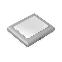 Zekupp Kalp Desenli Metal Sigara Tabakası N11.1015