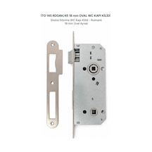 İto Kilit 145 Rdoak/45 Rulmanlı Oval Wc Banyo Kapısı Kilidi - 18 Mm Dar Ayna
