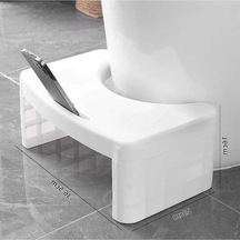 Wondernest Tuvalet Tabure Pedalları Lichen Kaymaz Takılıp Çıkarılabilir Beyaz Banyo Ayağı Beyaz