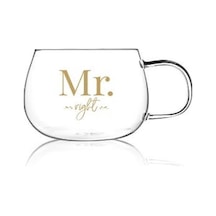 Mr.right Erkek Haklı Model Kulplu Borosilikat Cam Bardak Kupa 400ml Renkli