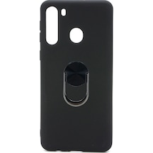 Nettech Samsung Galaxy A21 Uyumlu Leather Ring Nano Arka Koruma