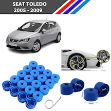 Otozet - Seat Toledo Bijon Civata Kapağı Mavi Renk 20 Adetli Set 17mm 1k06011739b9