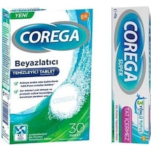 Corega Temizleyici Beyazlatıcı 30 Tablet+COREGA SUPER DİŞ PROTEZİ