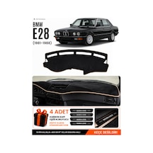 Bmw E28 1981-1988 Uyumlu Torpido Koruma, Torpido Örtüsü, Torpido Kılıfı - Siyah Bej