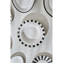 Karaca Damalı Çizgi Porselen Çukur Tabak 22 cm