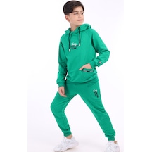 Toontoy Kids Toontoy Erkek Çocuk Baskılı Eşofman Takım Koyu Yeşil