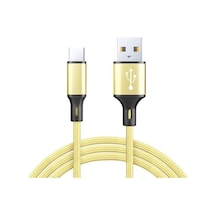 Usb Tip C Kablo İçin Huawei Onur Xiaomi Samsung Uyumlu Süper Şarj 3a Hızlı Şarj Usb C Altın 0.25m