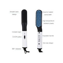 Sones Mini Erkek Elektrikli Sakal Şekillendirici Tarağı Sakal Düzleştirici, Fişler: Ab Fişi Beyaz