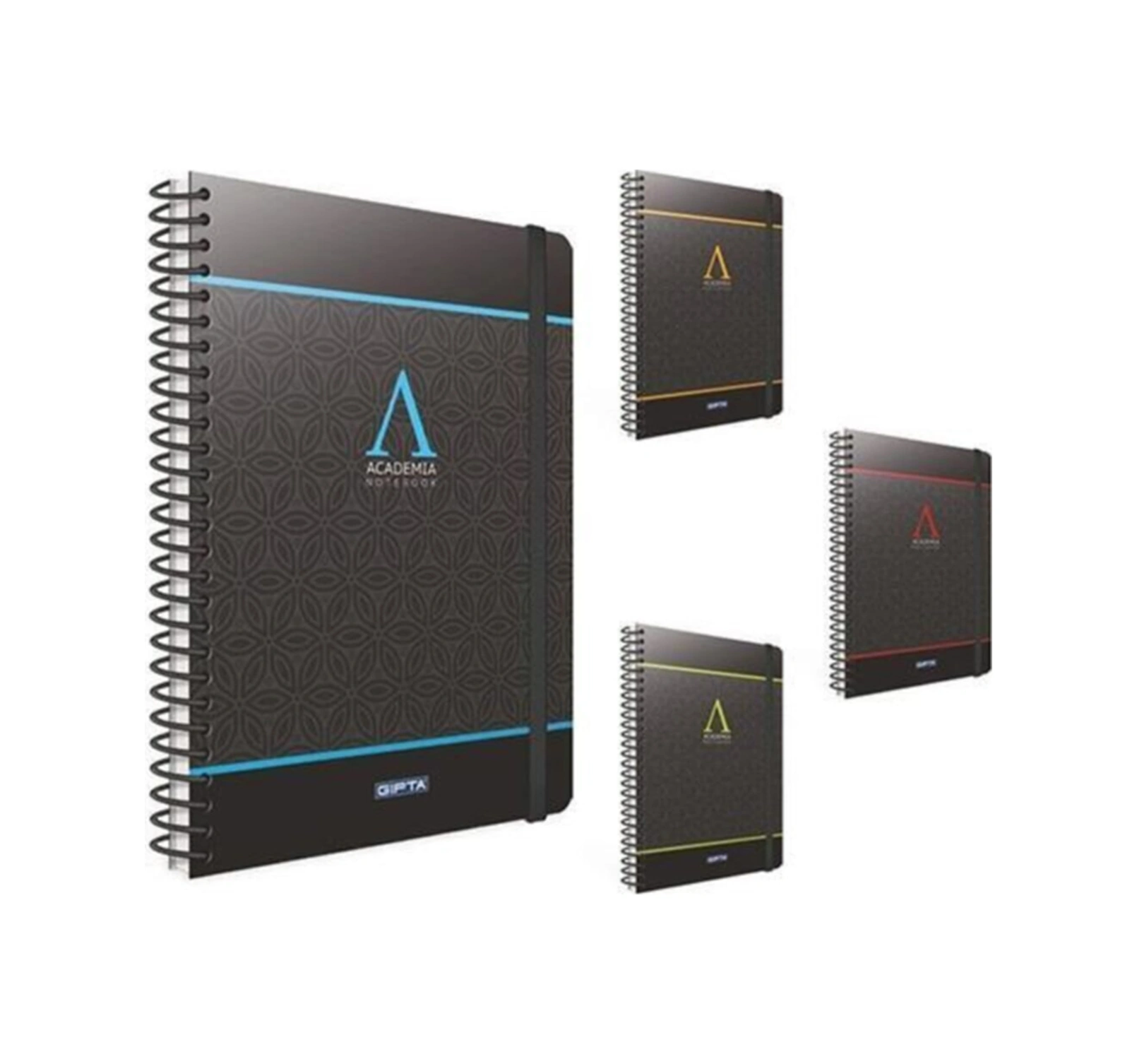 Academia 17x24 Çizgili Spiralli Sert Kapak 120 Yaprak Defter