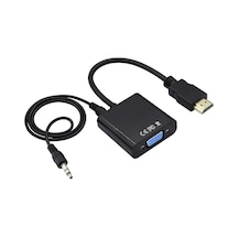 Hdtv To Vga/av Adaptör 3,5 Mm Ses Konektörü Vga Dişi Hdmı Erkek Adaptör Ses Video Kablosu Bilgisayar Masaüstü Dizüstü Bilgisayar Pc Monitör Projektör Hdtv Av Set Üstü Kutusu Xbox Vga F/m İle Uyumlu