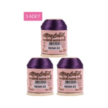 3 Adet Altınbaşak Oya Ve Dantel İpi 20 Gr - Royaleks - No: 063 Çok Renkli