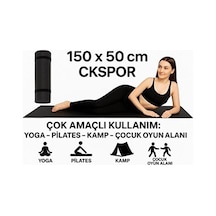 Tr Luxury 6 Mm Siyah Pilates & Yoga Matı, Kaymaz Egzersiz Minderi, 150x50 Cm Diğer