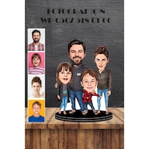 Kişiye Özel 4 Kişilik Aile Figürlü 3d Ahşap Biblo,sevgiliye -